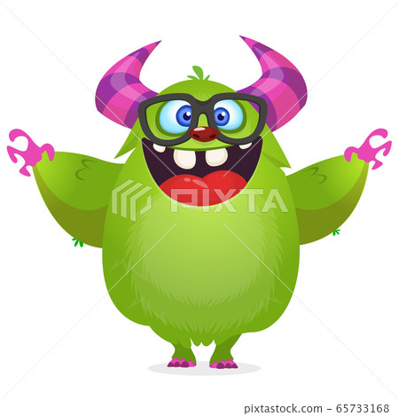 Funny cartoon monster. Vector illustration 65733168