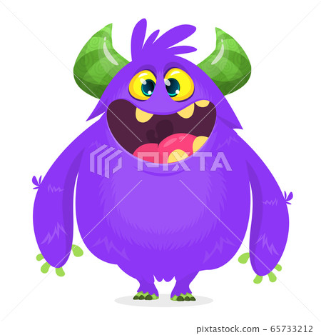 Funny cartoon monster design. Vector cute monster 65733212