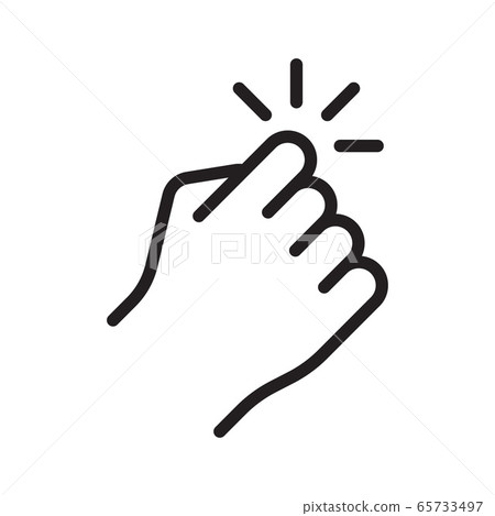 Hand knocking on door icon. Vector illustration 65733497