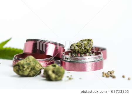 Close-up of medical marijuana buds, hemp seeds, Close-up of medical marijuana buds, hemp seeds, 65733505