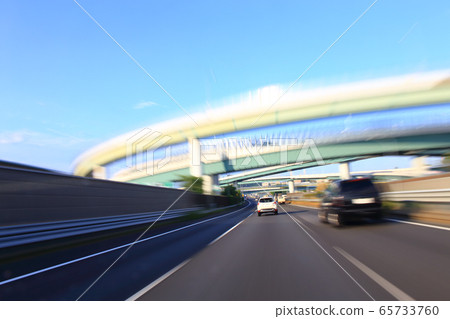 Tomei Expressway traffic landscape Tomei Expressway traffic landscape 65733760
