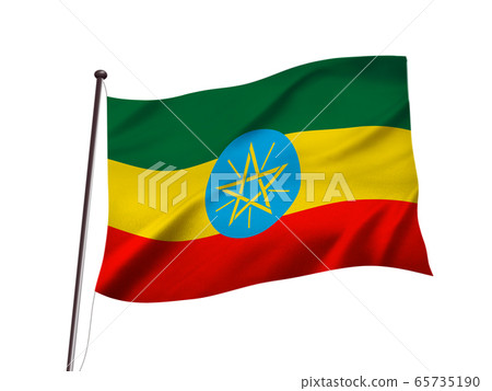 Ethiopia flag image, 3d illustration 65735190