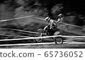 Two motorcyclist is landing. Motocross. Sports. A 65736052
