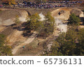 Snake trail.  Motocross competition. Complicated 65736131