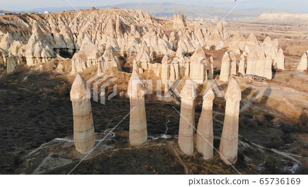 The valley of love in Goreme Cappadocia Turkey during the freezing winter months The valley of love in Goreme Cappadocia Turkey during the freezing winter months 65736169