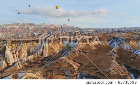 Beautiful Nature of Cappadocia on with balloons. Turkey. 65736599