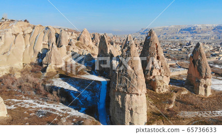 World Heritage, Cappadocia, Gereme, Turkey. Beautiful mountains of volcanic origin. 65736633