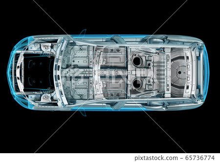 Technical 3d illustration of SUV car with x-ray Technical 3d illustration of SUV car with x-ray 65736774