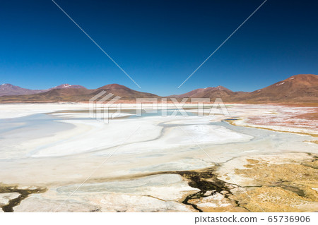 Atacama Desert, Chile. Salar Aguas Calientes. Lake Tuyacto. South America. Atacama Desert, Chile. Salar Aguas Calientes. Lake Tuyacto. South America. 65736906