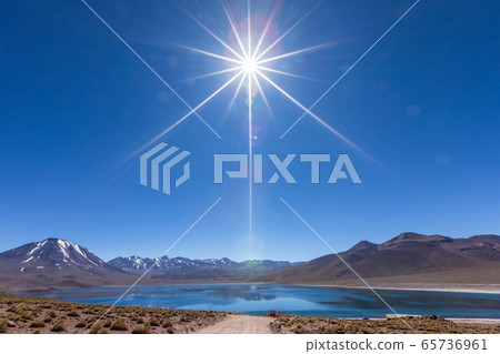 Lagunas Altiplanicas, Miscanti y Miniques, amazing view at Atacama Desert. Chile, South America. 65736961