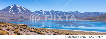 Lagunas Altiplanicas, Miscanti y Miniques, amazing view at Atacama Desert. Chile, South America. 65736974