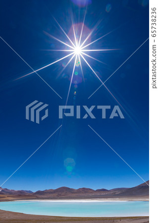 Atacama Desert, Chile. Salar Aguas Calientes. Lake Tuyacto. South America. 65738236