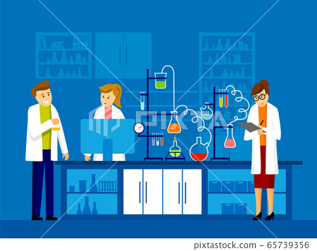 Group of scientists working at science lab Group of scientists working at science lab 65739356