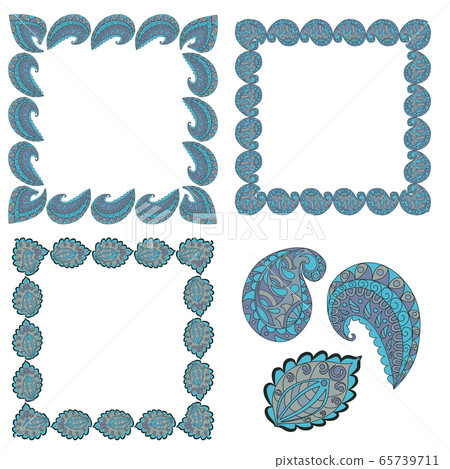 frames for your creativity from doodle elements arranged in a square 65739711