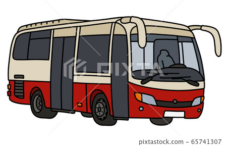 The red and white city bus 65741307