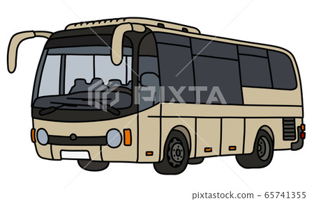 The light beige touristic bus 65741355