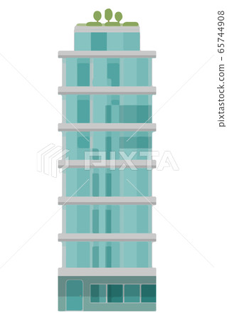Vector illustration of glass office building 65744908