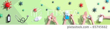 Prevent virus and germs Prevent virus and germs 65745682