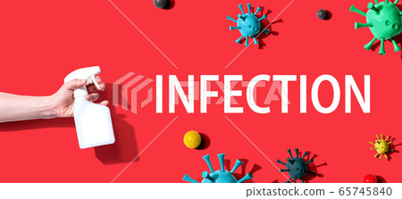 Infection theme with sanitizing spray Infection theme with sanitizing spray 65745840