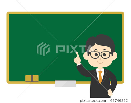 Illustration of a teacher teaching at the blackboard Illustration of a teacher teaching at the blackboard 65746232