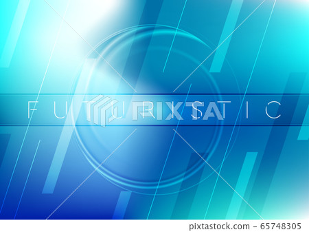 Abstract bright blue tech geometric vector - Stock Illustration ...