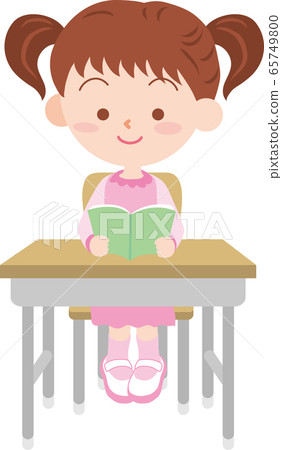 A girl studying in the classroom 65749800