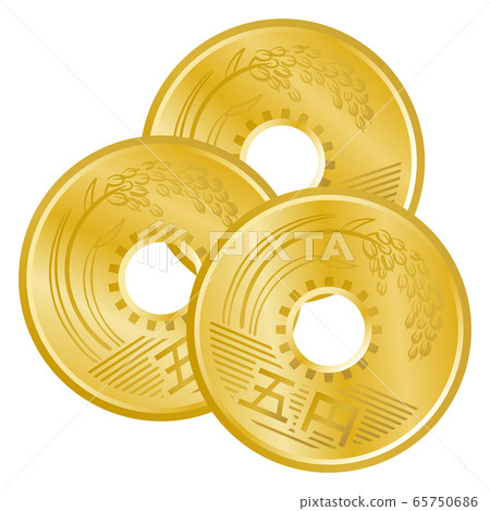 三枚五日元硬幣 65750686