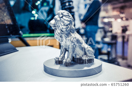 Object printed on metal 3d printer close-up Object printed on metal 3d printer close-up 65751260