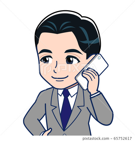 Young salesman talking on the phone 65752617