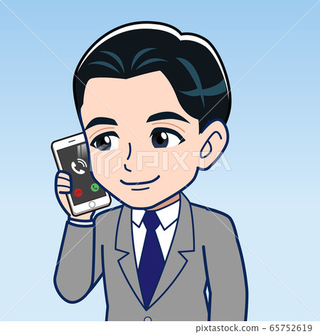 Smart phone and young salesman 65752619