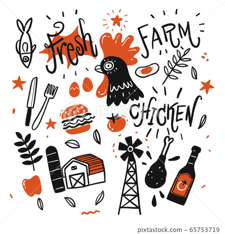 The element hand drawn of farm The element hand drawn of farm 65753719
