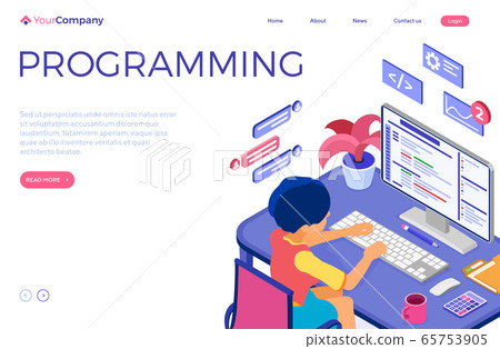 Programmer Developing Program 65753905