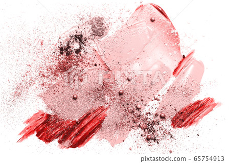 Beauty concept in pink colors. Smudged makeup 65754913