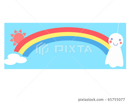 June Rainy sun and a rainbow with a rainy weather June Rainy sun and a rainbow with a rainy weather 65755077