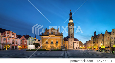 Boleslawiec, Poland. Market Square with building of Town Hall Boleslawiec, Poland. Market Square with building of Town Hall 65755224