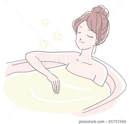 A woman taking a bath A woman taking a bath 65755560