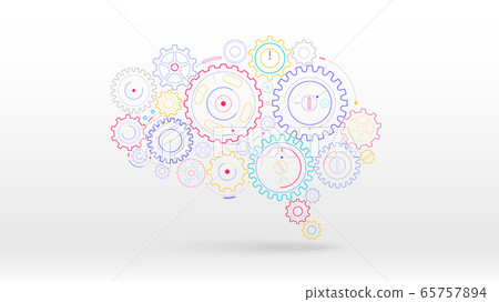 Brain gears creativity abstract 65757894