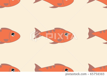 Seamless pattern background with cute exotic aquarium fishes. Vector EPS10 illustration. 65758383