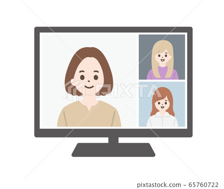 Video conference web conference illustration Video conference web conference illustration 65760722