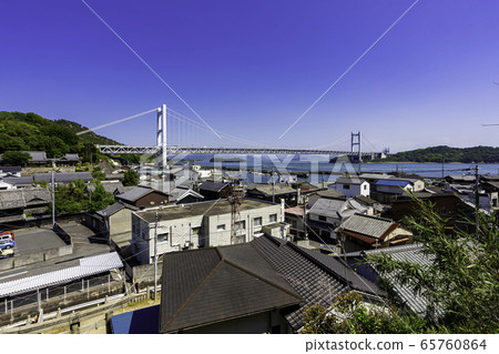 Cityscape of Shimotsui and Seto Ohashi, Kurashiki City, Okayama Prefecture 65760864