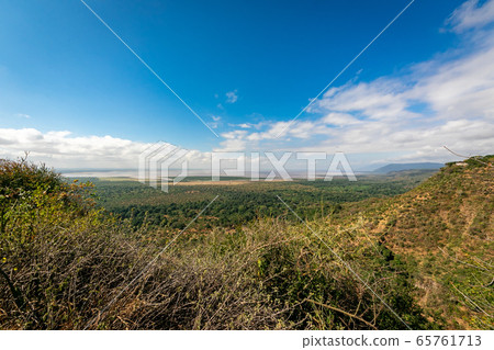 A vast original landscape and blue sky found in Tanzania during a trip to Africa 65761713
