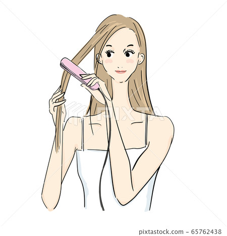 頭髮造型女人捲髮鐵 頭髮造型女人捲髮鐵 65762438