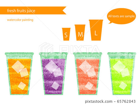 Fresh juice illustration watercolor texture Fresh juice illustration watercolor texture 65762843