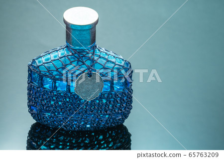 Perfume blue and online black bottle