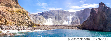 Active Volcano at White Island New Zealand. 65763515