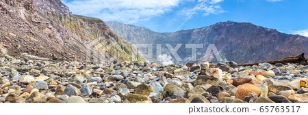 Active Volcano at White Island New Zealand. 65763517