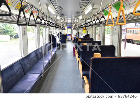 View from the train window of the Ichibata Electric Railway Kitamatsue Line, from Izumoshi Station to Kawato Station and the Taisha Line 65764240