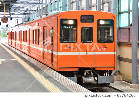 View from the train window of the Ichibata Electric Railway Kitamatsue Line, from Izumoshi Station to Kawato Station and the Taisha Line 65764263
