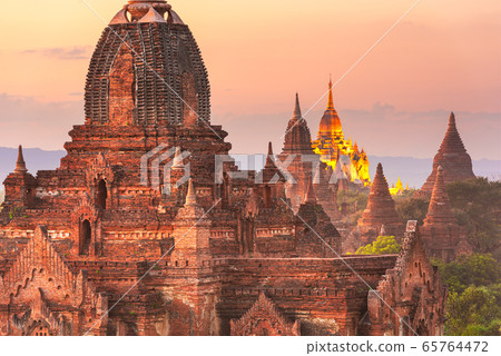 Bagan, Myanmar temples in the Archaeological Zone 65764472