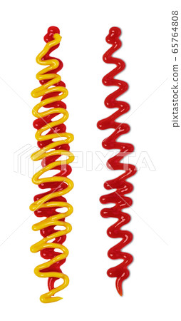 tomato ketchup and mustard splashes tomato ketchup and mustard splashes 65764808